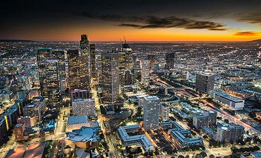 istock-635716108-block Los Angeles cityscape at sunset.