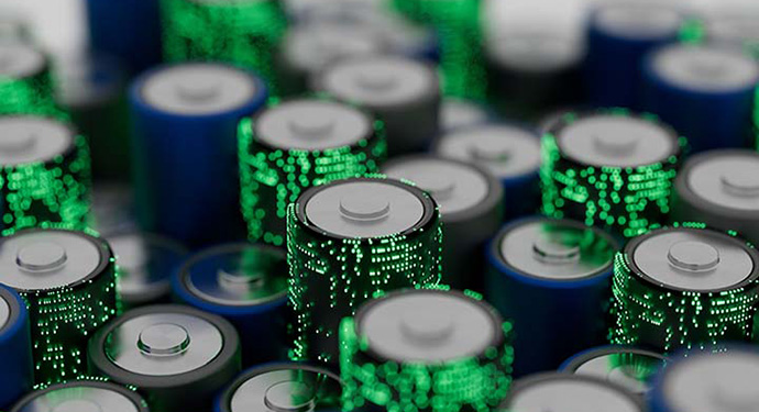 colorful batteries.